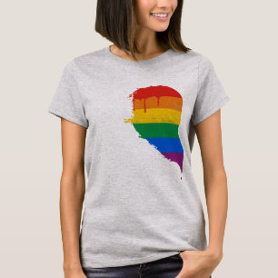 REGENBOGEN-HALBES HERZ VERLASSEN - .PNG T-Shirt