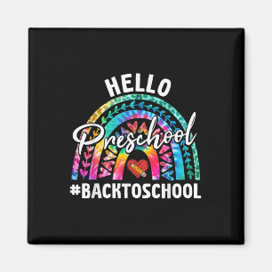 Regenbogen Hallo Vorschule Zurück zur Schule Lehre Magnet