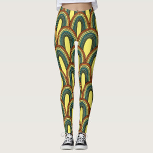Regenbogen Hand Gezeichnet: Vintager Nahtloser Arm Leggings