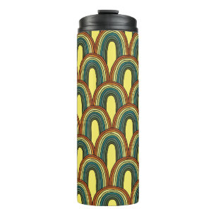 Regenbogen Hand Gezeichnet: Vintager Nahtloser Arm Thermosbecher