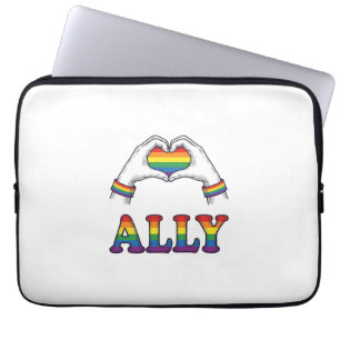 Regenbogen Hände Herz Vintage Pride Shirt Design Laptopschutzhülle
