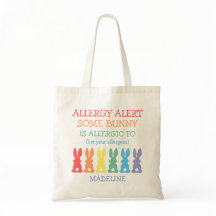 Regenbogen-Häschen-Nahrungsmittelallergie-Alarm