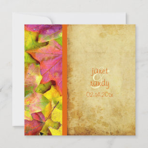 Regenbogen-Herbst-Hochzeitseinladungen Einladung