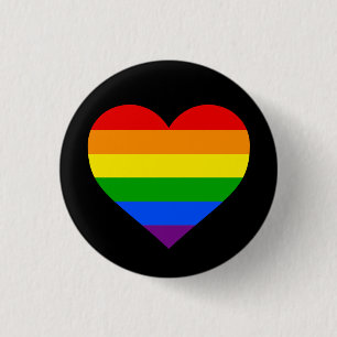 "REGENBOGEN-HERZ" 1,25 Zoll Button