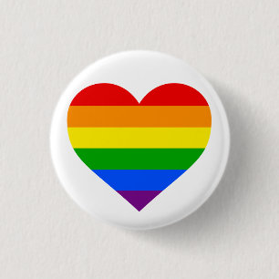 "REGENBOGEN-HERZ" 1,25 Zoll Button