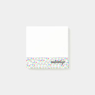 Regenbogen-Herz-Blasen Post-it Klebezettel