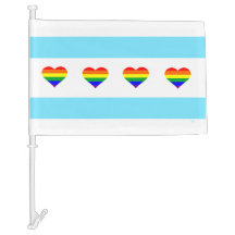 Regenbogen-Herz-Flagge Chicago