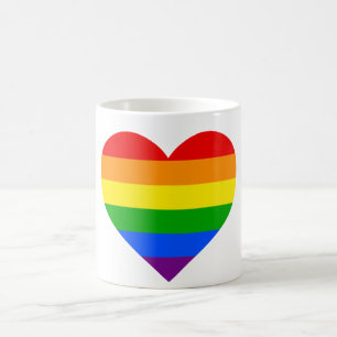 "REGENBOGEN-HERZ " KAFFEETASSE
