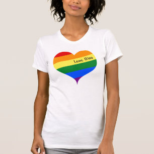 Regenbogen-Herz-Liebe-Gewinne T-Shirt