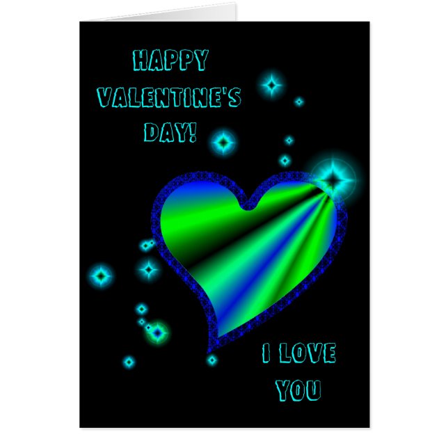 Regenbogen-Herz mit Sternchen auf schwarz (Vorne)