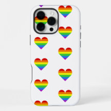 Regenbogen-Herz-Muster iPhone 16 Pro Max Hülle