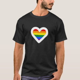 Regenbogen-Herz T-Shirt