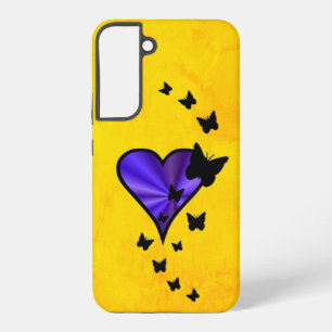 Regenbogen Herz und Schmetterling Samsung Galaxy Hülle