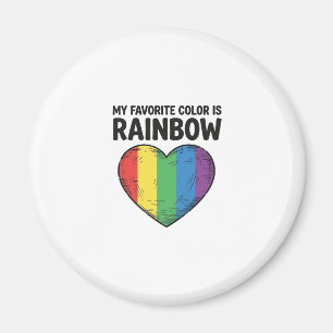 Regenbogen-Herz Vintage-Gravur Lieblingsfarbe-Shir Magnet