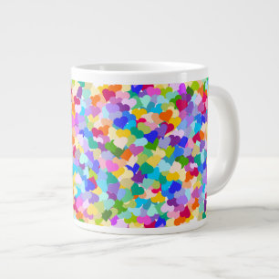 Regenbogen-HerzConfetti Jumbo-Tasse