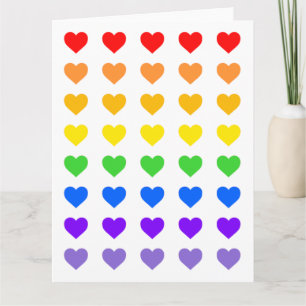 Regenbogen-Herzen Karte