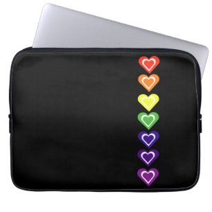 Regenbogen-Herzen Laptopschutzhülle