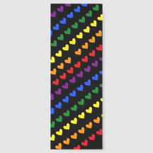 Regenbogen-Herzen-Muster-Lesezeichen
