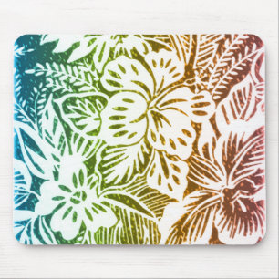 Regenbogen-Hibiskus Mousepad