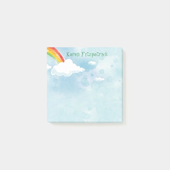 Regenbogen-Himmel addieren Namens3x3 Post-it Klebezettel (Vorderseite)