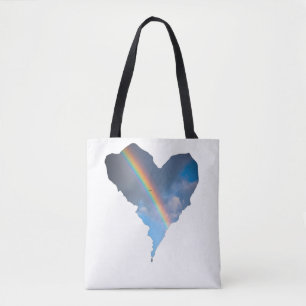 Regenbogen-Himmel-Herz-Tragetasche Träumerische Tasche