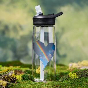 Regenbogen-Himmel-Herz-Tragetasche Träumerische Trinkflasche