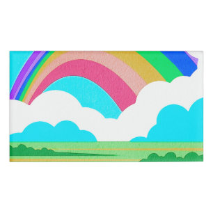 Regenbogen Himmel Namenschild