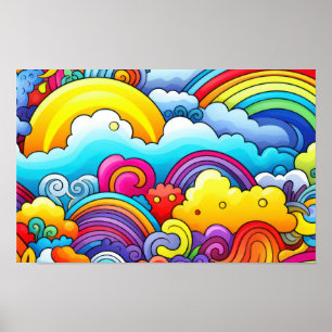 Regenbogen-Hintergründe Poster