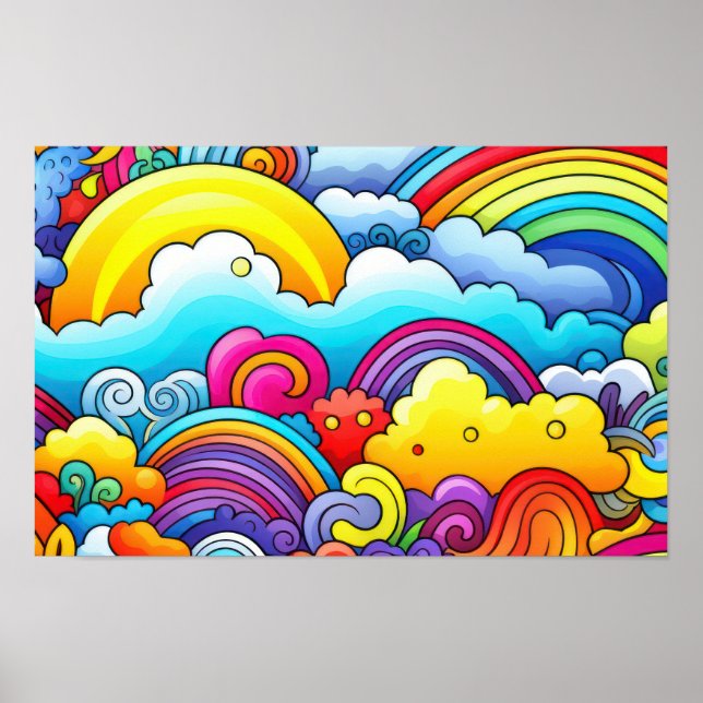 Regenbogen-Hintergründe Poster (Vorne)