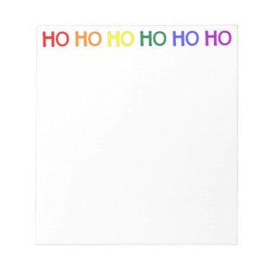 Regenbogen Ho Ho Ho Notizblock