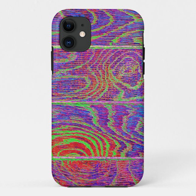 Regenbogen Holzparkett Case-Mate iPhone Hülle (Rückseite)