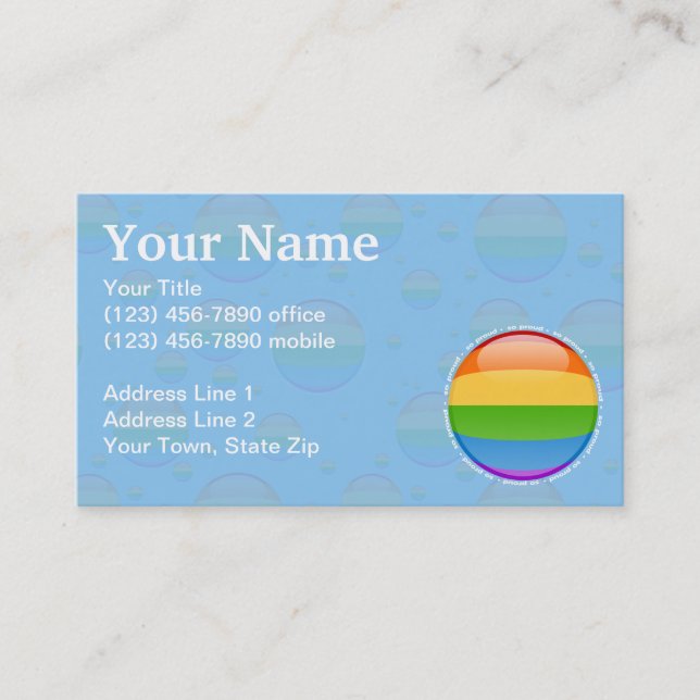 Regenbogen-homosexuelle lesbische visitenkarte (Vorderseite)