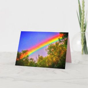 REGENBOGEN-HORIZONTALE HELLE GRUSS-KARTE KARTE