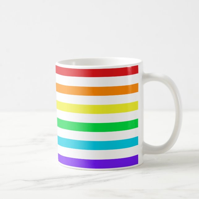 Regenbogen-horizontale Streifen 1 Tasse (Rechts)