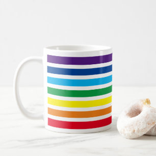Regenbogen-horizontale Streifen Kaffeetasse