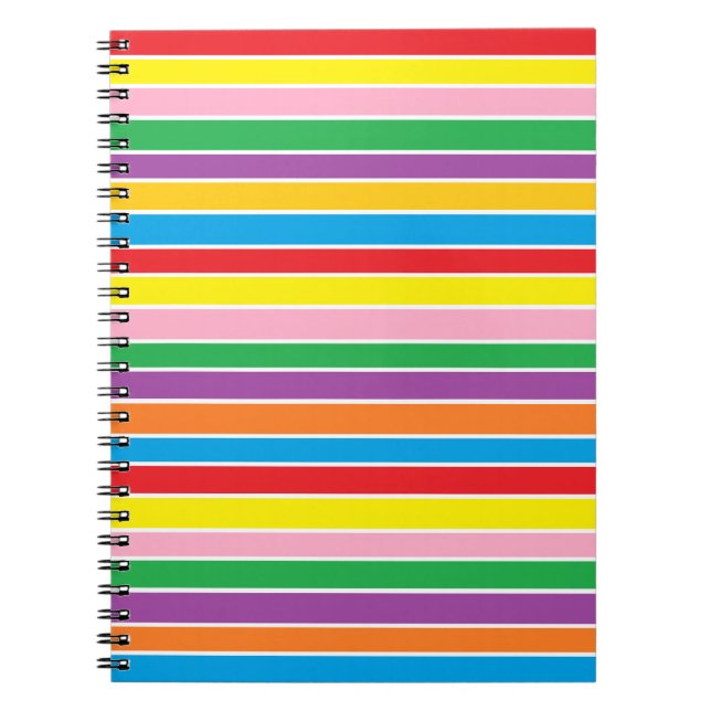 Regenbogen-Horizontale Streifen Notizblock (Vorderseite)