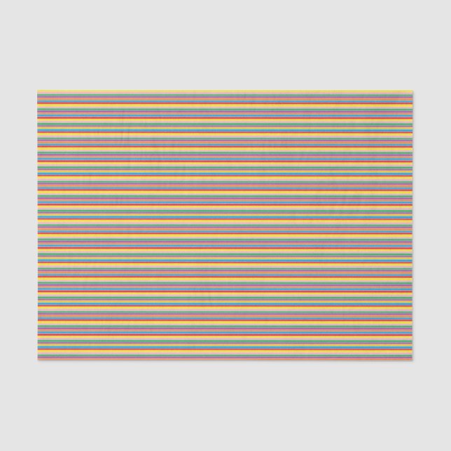 Regenbogen-horizontale Streifen Seidenpapier (Vorderseite)