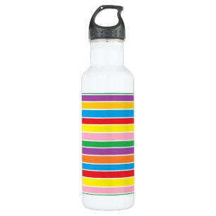 Regenbogen-horizontale Streifen Trinkflasche