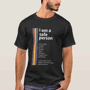 Regenbogen Ich bin eine sichere Person Lesben Schw T-Shirt