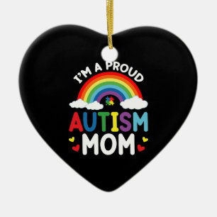 Regenbogen Ich bin eine stolze Autismus-Mama Autis Keramik Ornament