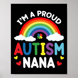 Regenbogen Ich bin eine stolze Autismus-Oma Autism Poster