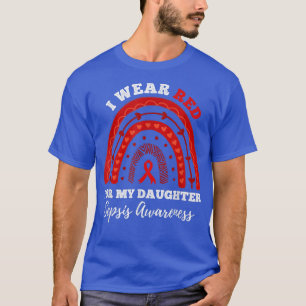 Regenbogen Ich trage Rot für das Sepsis-Bewusstsei T-Shirt