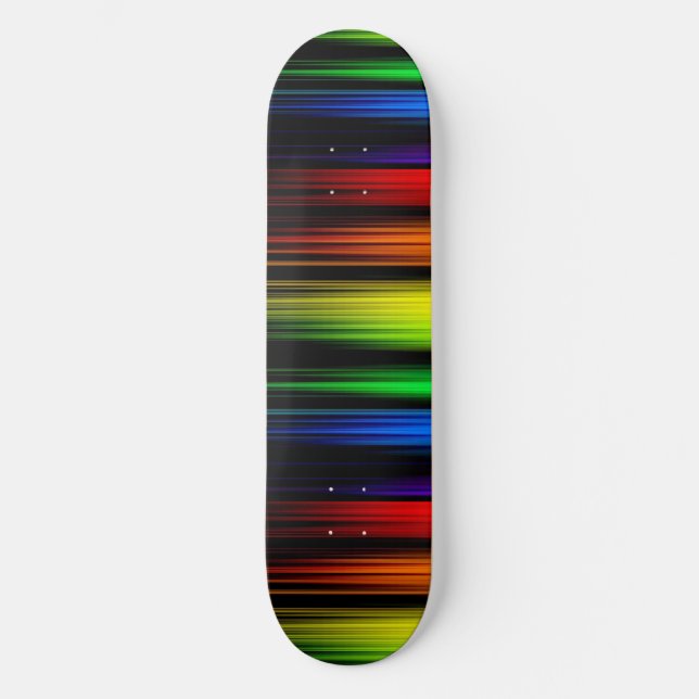 Regenbogen im Dunkeln Skateboard (Vorderseite)