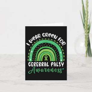 Regenbogen im März wir tragen grüne Cerebral Palsy Karte