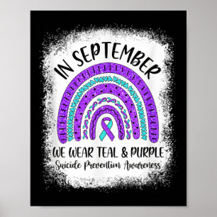 Regenbogen Im September tragen wir Aquamarinen Lil Poster
