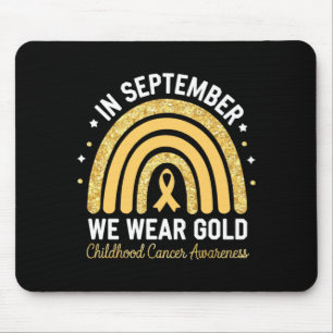 Regenbogen Im September Tragen Wir Gold Kinderkreb Mousepad