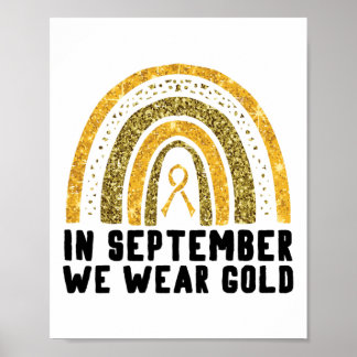 Regenbogen Im September Tragen Wir Gold Kinderkreb Poster
