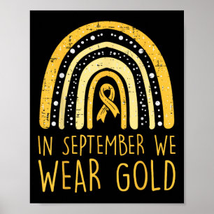 Regenbogen im September tragen wir Goldkrebs im Ki Poster