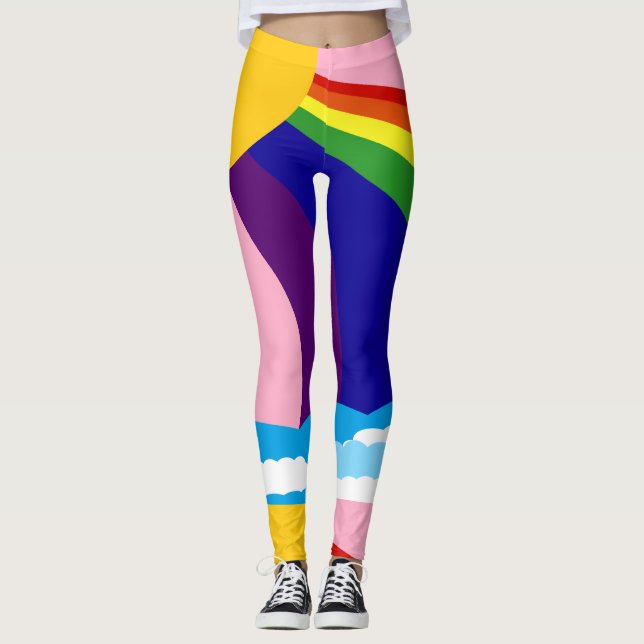 Regenbogen in den Wolken-Leggings Leggings (Vorderseite)