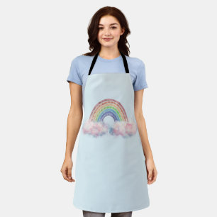 Regenbogen in der Cloud Abstrakt blau Schürze